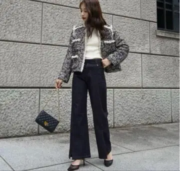 다크 네이비 부츠컷 데님 M