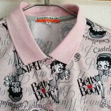 새상품급 CASTELBAJAC Betty Boop 골프 피케 셔츠 반팔