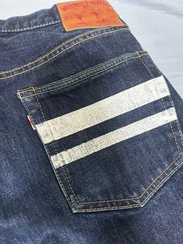MOMOTARO 스트라이프 포켓 데님
