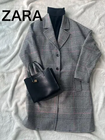 [ 새상품급 ] ZARA 하운드투스 롱 코트 L