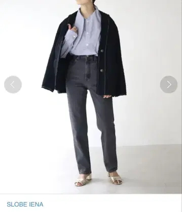 SLOBE IENA 70s HIGH SLIM 스트레이트 데님