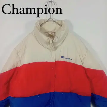 Champion 다운 자켓 트리코롤 M 짧은 기장 y2k