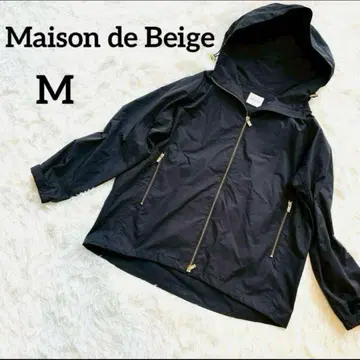 메종 드 베이지 M 상당 [후드 부착 마운틴 파카] 골드 지퍼 루즈핏