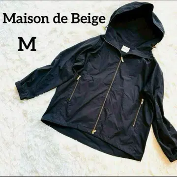 메종 드 베이지 M 상당 [후드 부착 마운틴 파카] 골드 지퍼 루즈핏
