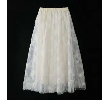 idem volume tulle butterfly dot skirt