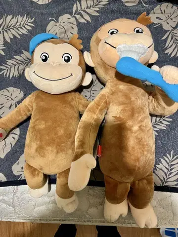 호기심 많은 조지 봉제 인형 2개 세트