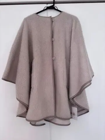 NATURAL BEAUTY BASIC 베이지 케이프 코트 M 미사용