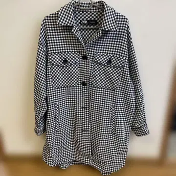 ZARA 여성용 체크 롱 셔츠
