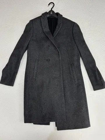 ALLSAINTS 그레이 더블 브레스트 체스터 코트