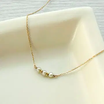 [ ete ] K10YG 담수 펄 목걸이