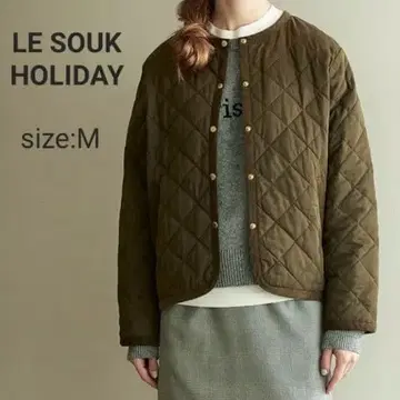 [ 새상품급 ] LE SOUK HOLIDAY 노카라 퀼트 자켓