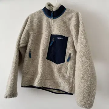 patagonia 플리스 자켓 XXS 베이지 네이비
