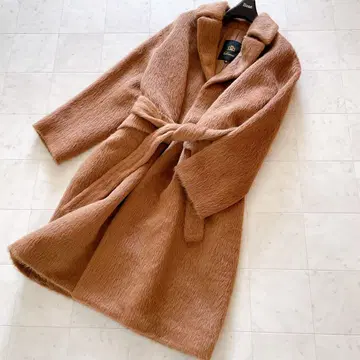 컨디션 최상 드로어 drawer 샤기 롱 코트