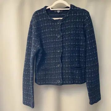 UNIQLO 네이비 버튼 부착 자켓