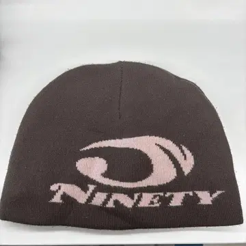 NINETY 로고 니트 모자 F 사이즈 브라운