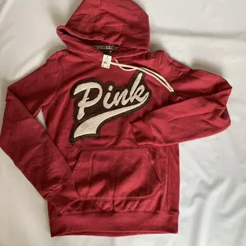 Pink 후드 부착 후드티 M 사이즈 빨간색