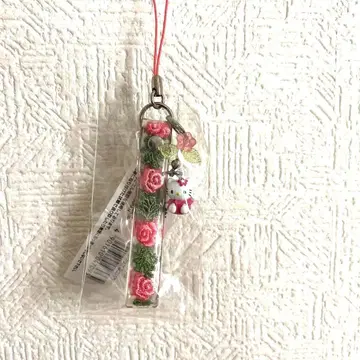 레어 헬로키티 자수 레이스 장미 꽃무늬 스트랩