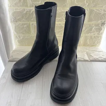 RANDA 사이드 고어 부츠 블랙 M 사이드 지퍼 통굽