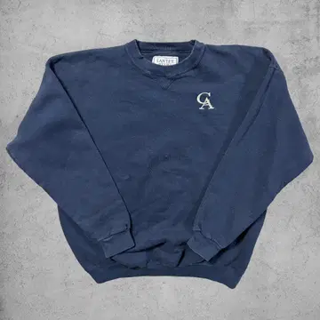 90s USA SANTEE 원포인트 자수 로고 맨투맨 네이비 XL