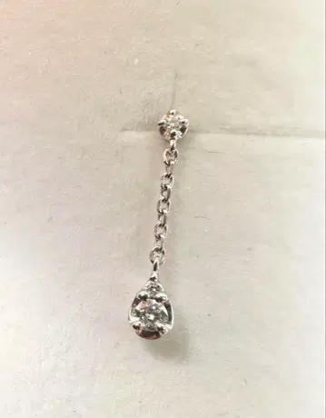 반돔 아오야마 귀걸이 한쪽 다이아몬드 플라티나