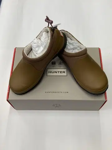 HUNTER 브라운 레인부츠 22cm