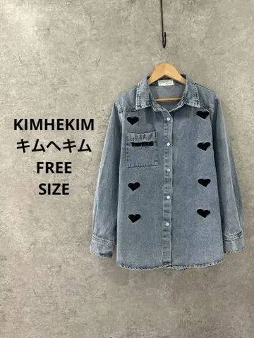 kimhekim 김헤김 하트 자수 데님 셔츠 자켓