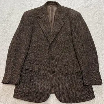 80s 빈티지 에이본 하우스 헤링본 트위드 자켓