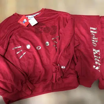 헬로키티 빨간색 셋업 M 사이즈