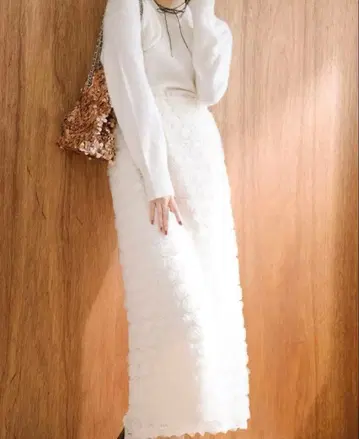 COCODEAL 3D 플라워 샤샤 스커트