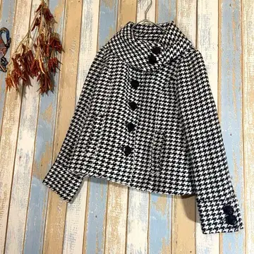 여성용 아우터 울 자켓 하운드투스 패턴 M