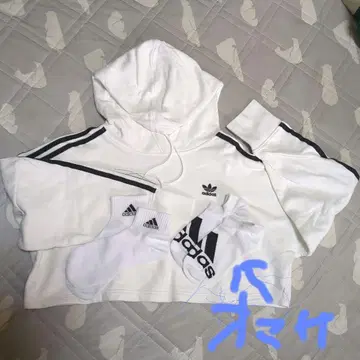 adidas 화이트 후드티 삭스 세트