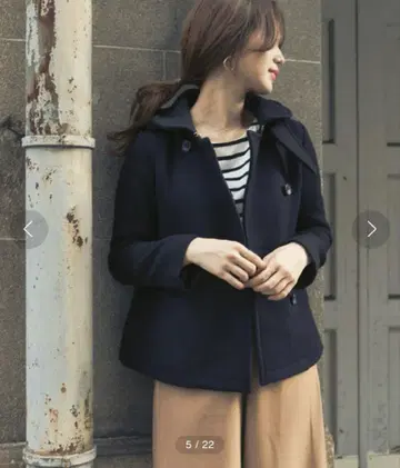 URBAN RESEARCH DOORS 숄카라 2way 울 코트 40