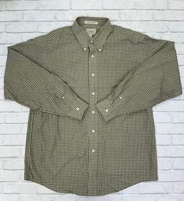 G783 L.L.Bean 긴팔 셔츠 체크 무늬 그린 계열