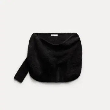 자라 알파카 블렌드 비대칭 니트 볼레로 스웨터 케이프