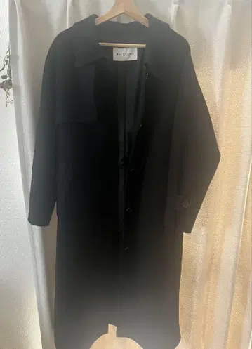 Ray BEAMS 블랙 롱 코트