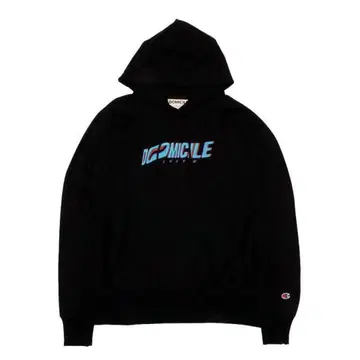 Domicile Tokyo 블랙 후드 부착 후드티