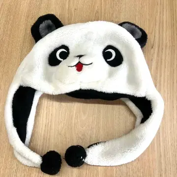 팬더 플리스 모자