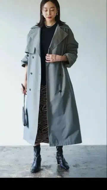 샴브레이 트렌치코트 빅 사이즈 loungedress