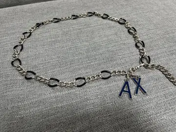 [새상품급] A|X 블랙 벨트 실버 컬러 정품 체인 벨트