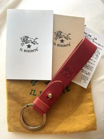 [ 새상품 ] IL BISONTE 일비종떼 키링 키링 빨간색 레드