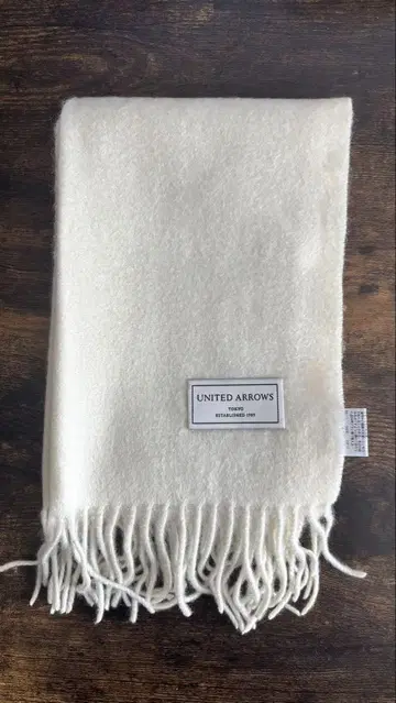 UNITED ARROWS 캐시미어 머플러 아이보리