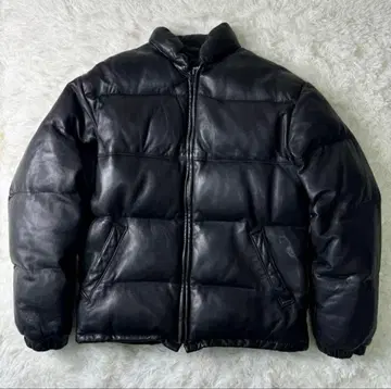schott 다운 자켓 가죽 다운 블랙 38