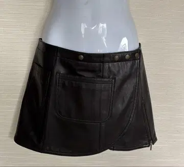 양가죽 랩 스커트 미니
