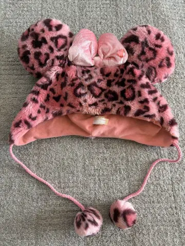 레오파드 무늬 미니 팬캡