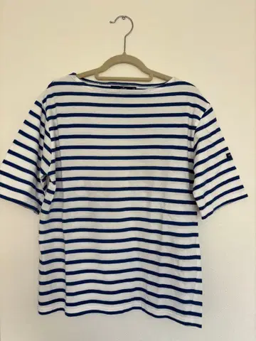 SAINT JAMES 필리아크 스트라이프 칠부 소매 T셔츠