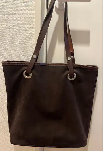 WhitehouseCox 스웨이드 가죽 토트백 브라운