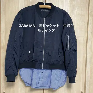ZARA MA-1 블랙 자켓 충전솜 퀼팅