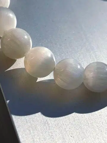 레어! 화이트 골드 캣츠아이 토끼 헤어 쿼츠 팔찌