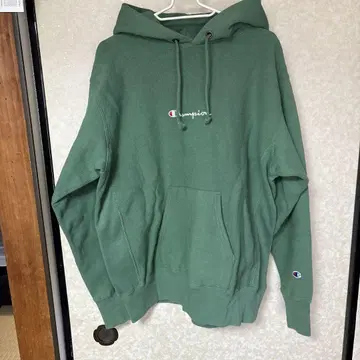 Champion Reverse Weave 후드티 X-LARGE 그린