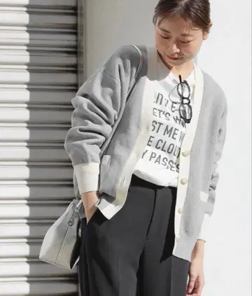 [저널 스탠다드 레리움] 더블 니트 대비 가디건